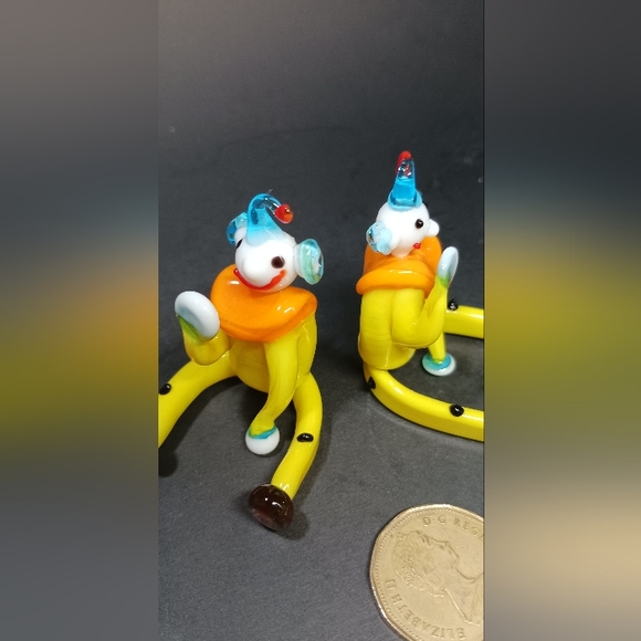 Two Miniature Murano Handblown Glass Clowns 🤡 - Picture 5 of 5